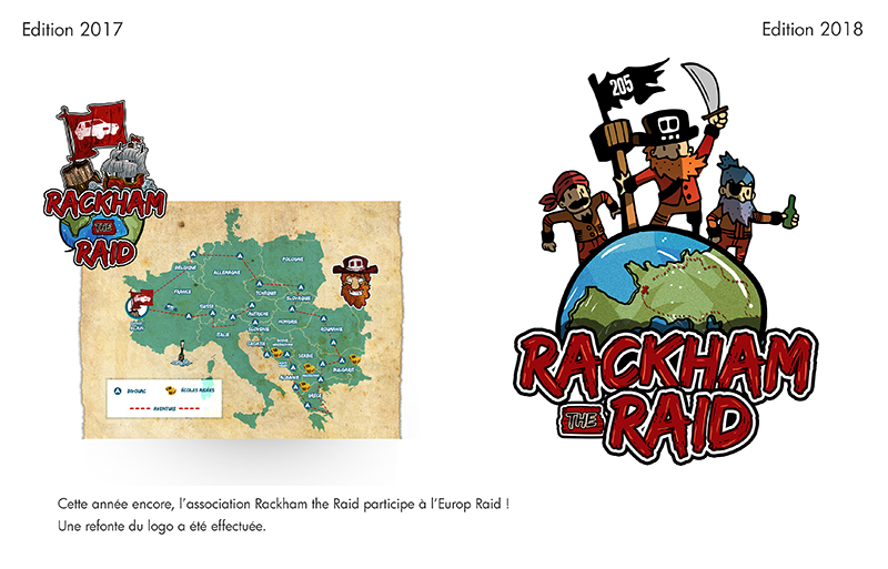 Cette année encore, l’association Rackham the Raid participe à l’Europ Raid ! Une refonte du logo a été effectuée.